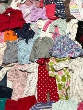 6 Piece 18, 18/24 & 24 Month Baby Girls  Random Clothes Lot bundle 5 Used 1 New